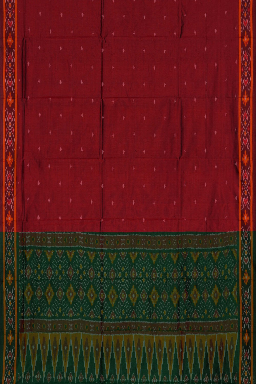 Image of Pochampally Ikat Unstitched Suit With Dupatta (3 Pcs Set)